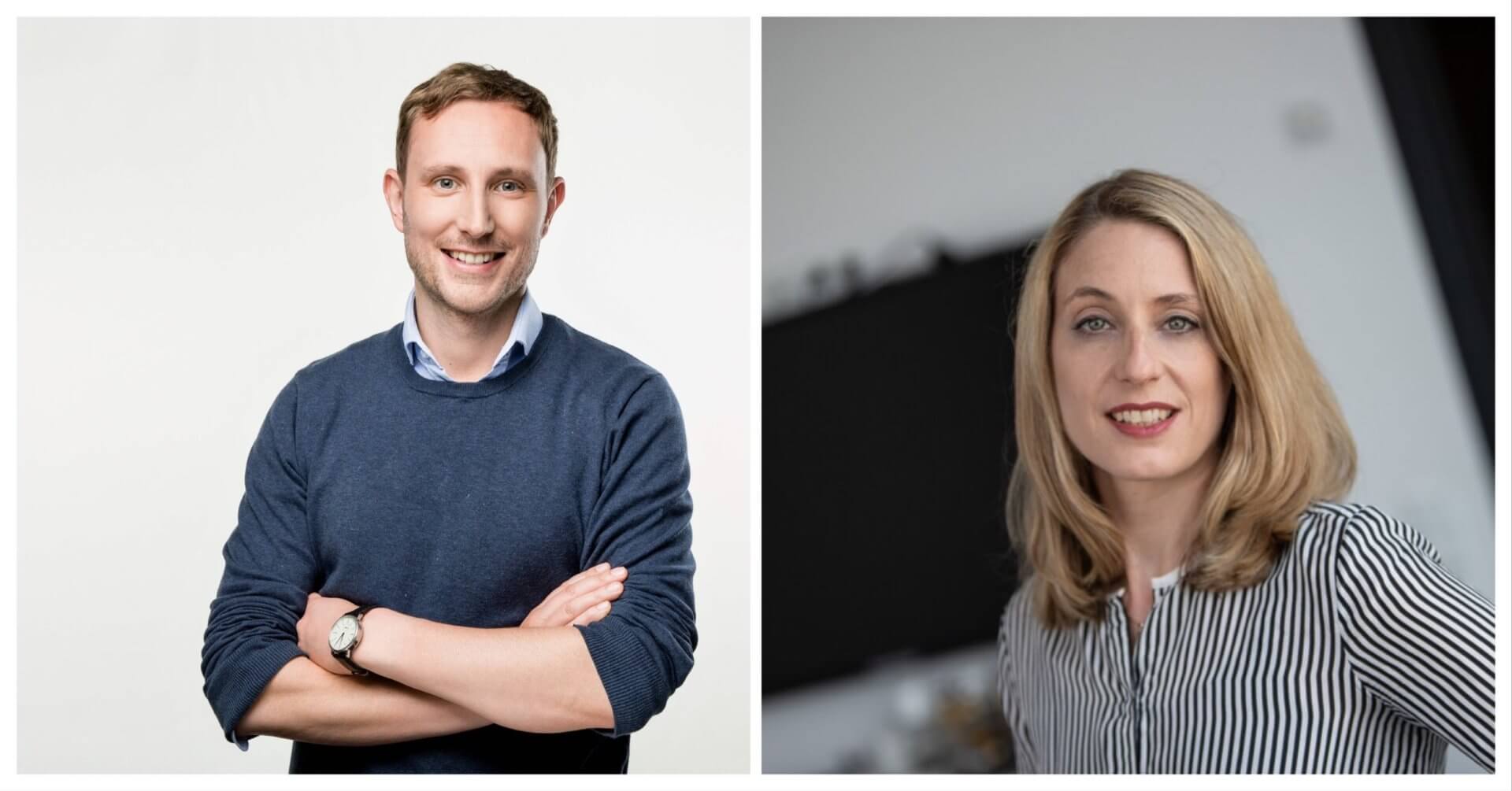 Christoph Kruse (Bookingkit) und Tanja Emmerling (HTGF)